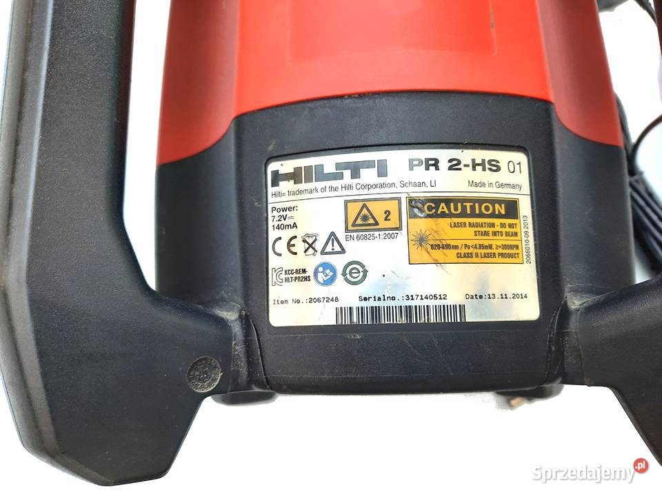 Hilti niwelator laserowy PR 2HS Przyrządy miernicze Gaszowice