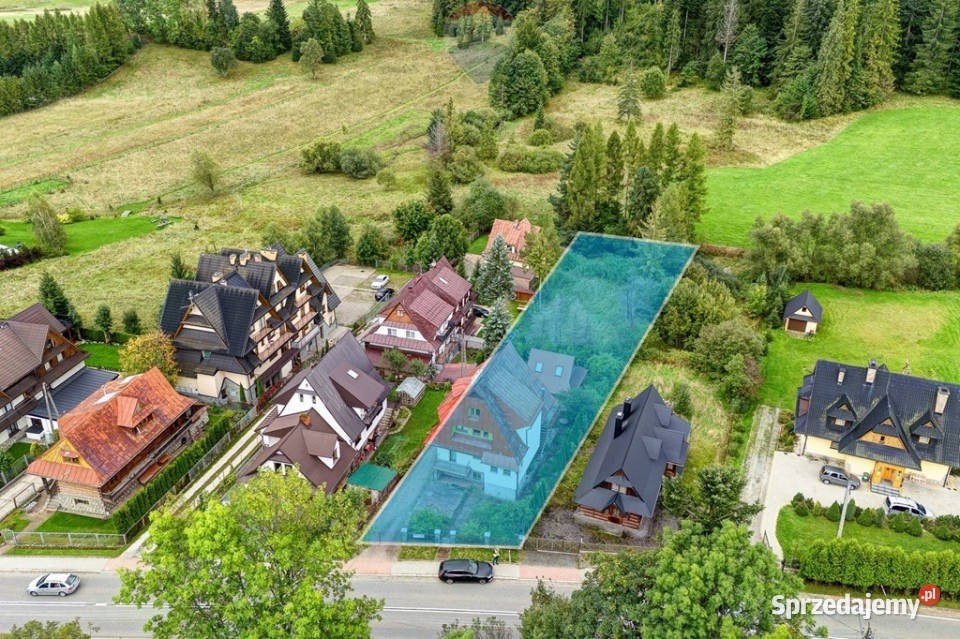 Krzeptówki Dom 17ar działki i widok Zakopane