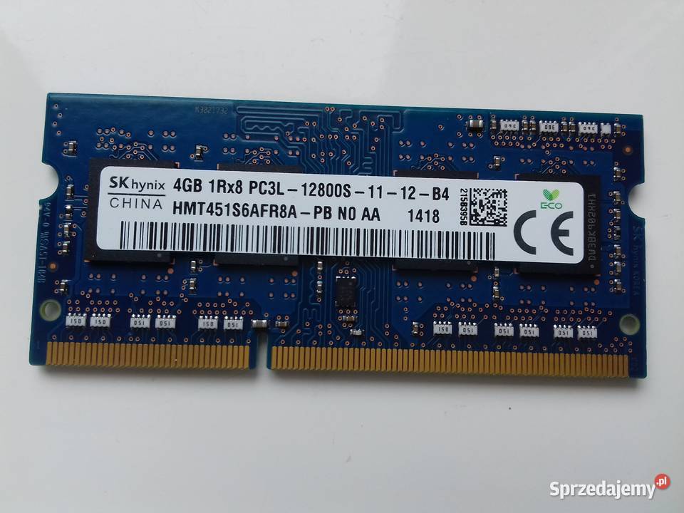 SK hynix DDR3L 4GB PC3L12800S SODIMM 135V PC12800 1600MHz Bydgoszcz