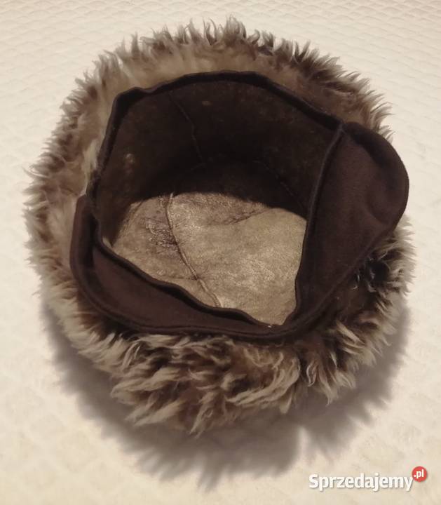 Czapka zimowa futrzana szara melanż 545 Odzież