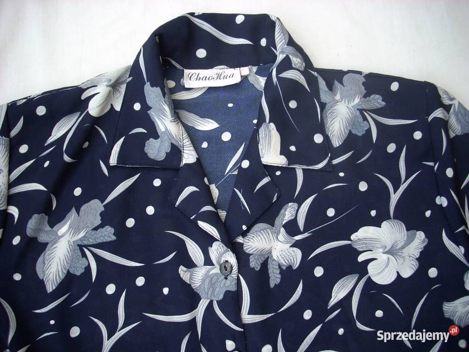 KOszuka Granatowa Kwiaty J Nowa 44 46 Moda i Styl Nowy Sącz sprzedam