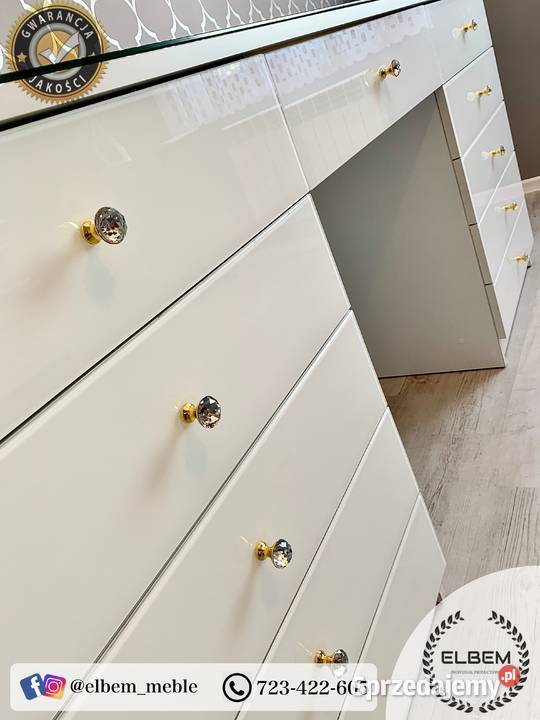 Toaletka ze szklanymi frontami Glamour Warszawa