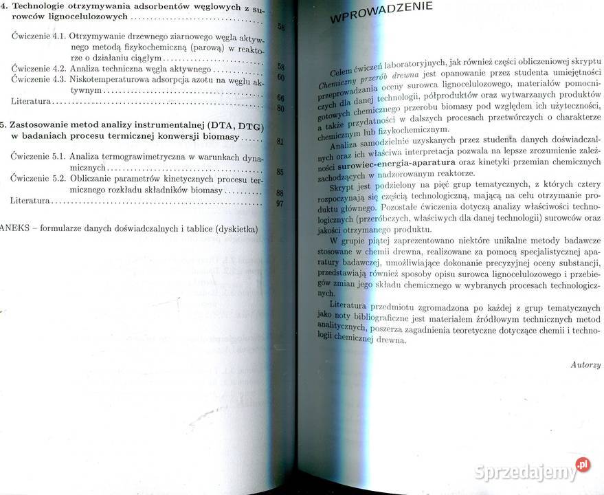 Chemiczny przerób drewna ćwiczenia laboratoryjne Szczecin