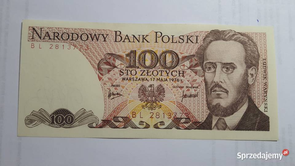 Ekstremalnie rzadki 100 złotych 1976 s BL UNCUNC sprzedam