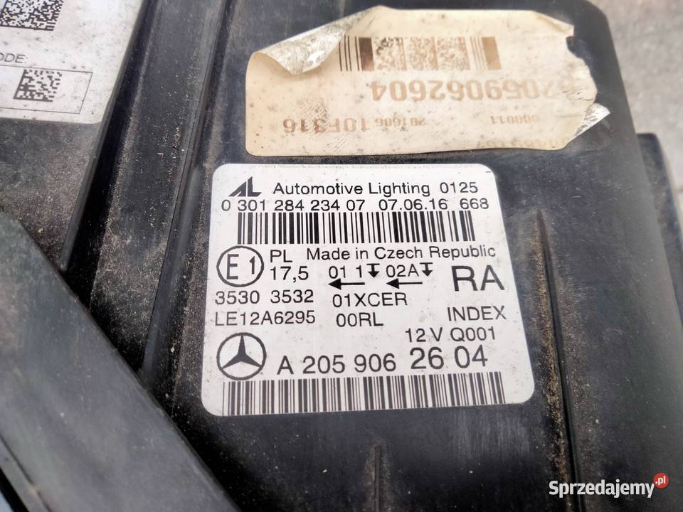 MERCEDES C klasa W205 prawa lampa led full lubelskie