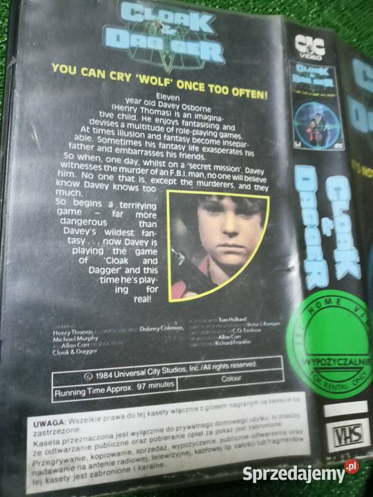 Kaseta VHS film Płaszcz i szpada podkarpackie Rzeszów