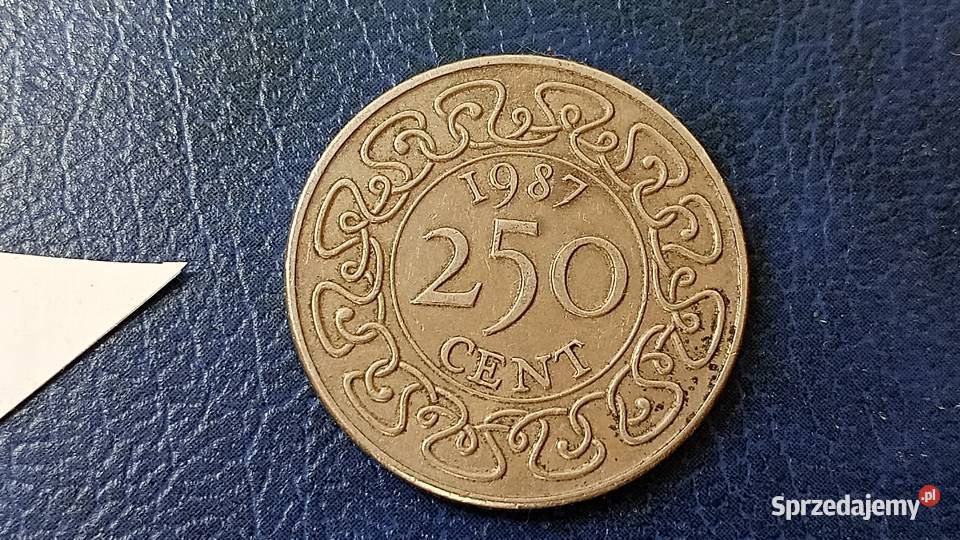 Stare monety 250 cent 1987 Surinam podkarpackie Lesko