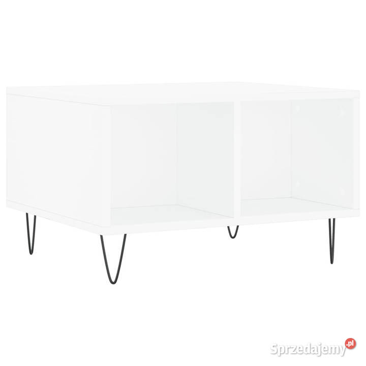 Stolik kawowy biały 60x50x365 materiał Warszawa