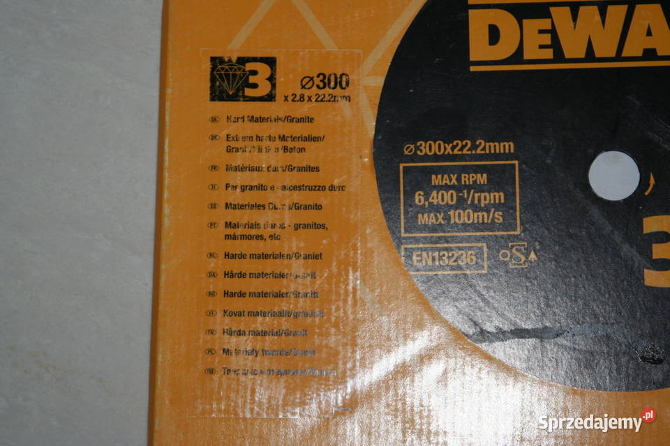 DEWALT DT3765 TARCZA 300mm TARCZA DO GRANITU Gaszowice