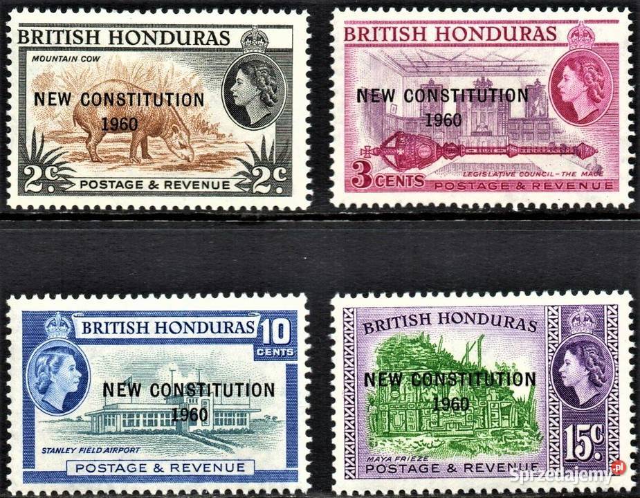 HONDURAS BRYTYJSKI zbiorek 7 serii WYSYŁKA Filatelistyka Człuchów