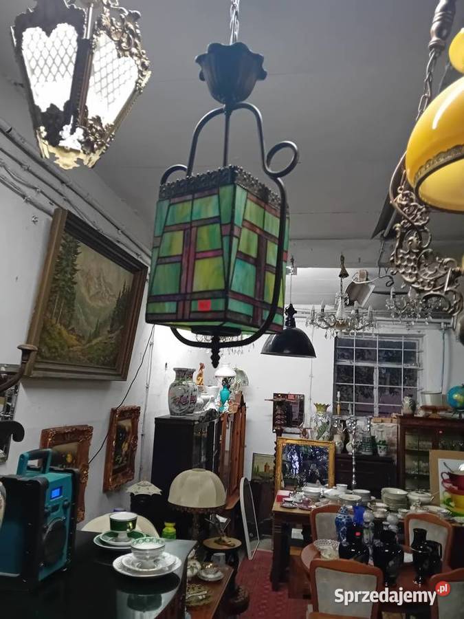 Lampa wisząca Tiffany Lampa witrazowa Tarnogród