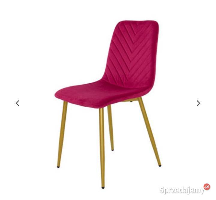 Krzesło różowe zlote nóżki welur ( różne kolory)