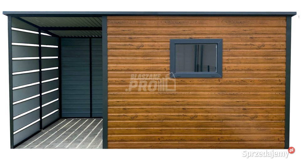 Schowek Domek Ogrodowy 3x2m wiata 15m okno jasny Leszno