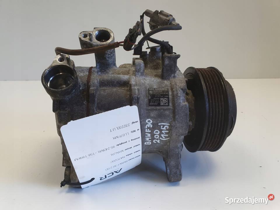 SPRĘŻARKA KLIMATYZACJI BMW F30 20 D 933082902 lubelskie Chełm