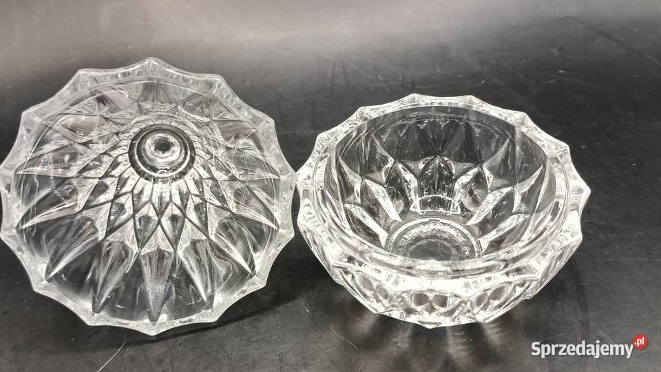 Szklany pojemnik gruszka na biżuterię drobiazgi Zamość