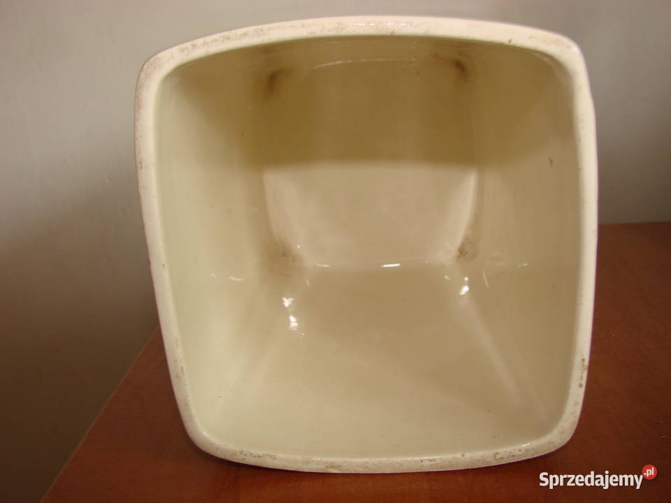 Włocałwek fajansowy pojemnik kuchenny PRL Pruszcz Gdański