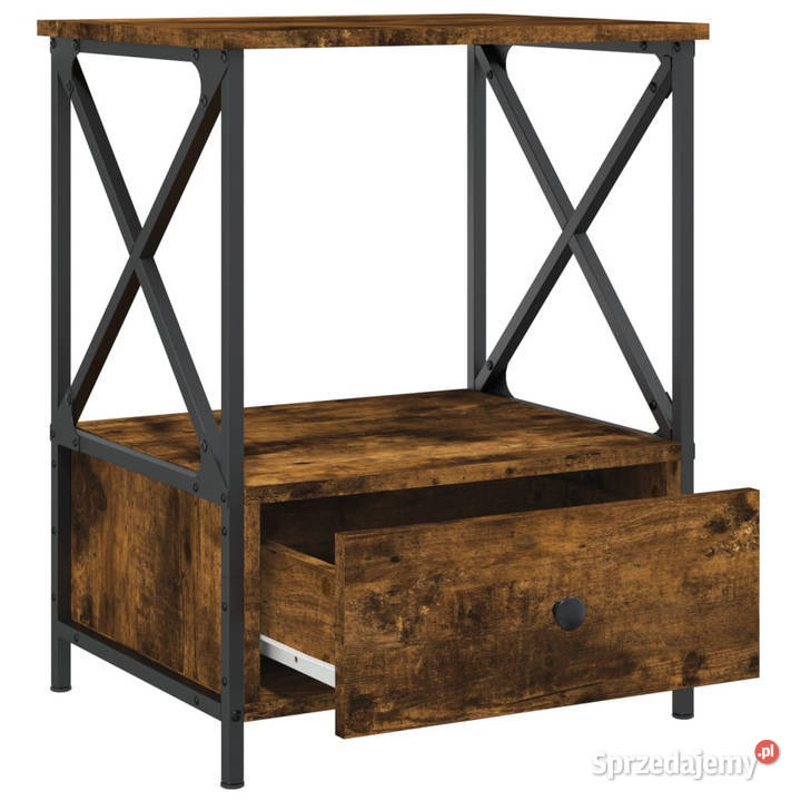 Stolik nocny przydymiony dąb 50x41x65 WM826087 Nocne sprzedam