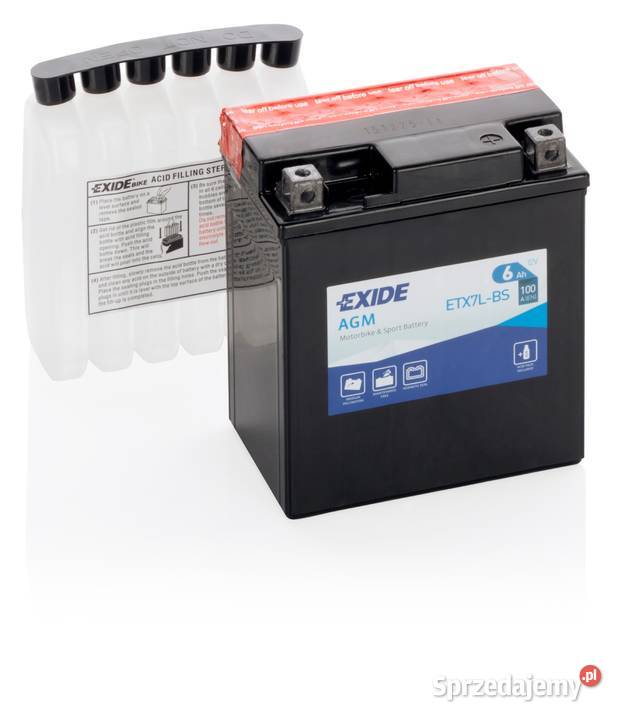 Akumulator motocyklowy EXIDE ETX7LBS YTX7LBS 12V pomorskie Gdynia