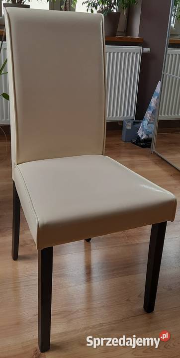Krzesła PARYS kremowe z ekoskóry 4 Raciborowice