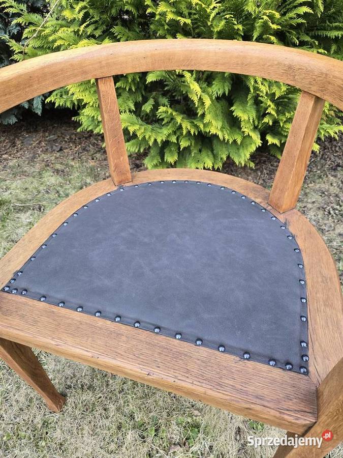 Fotel gabinetowy dębowy renowacji Fotele Trzciel