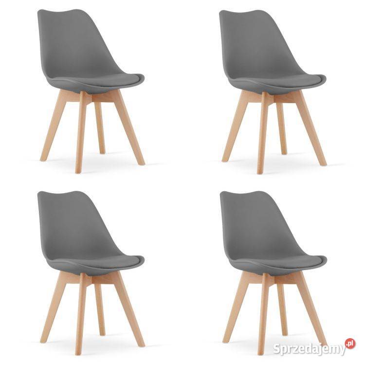 Zestaw czterech krzeseł Grafitowe Bielsk Podlaski sprzedam