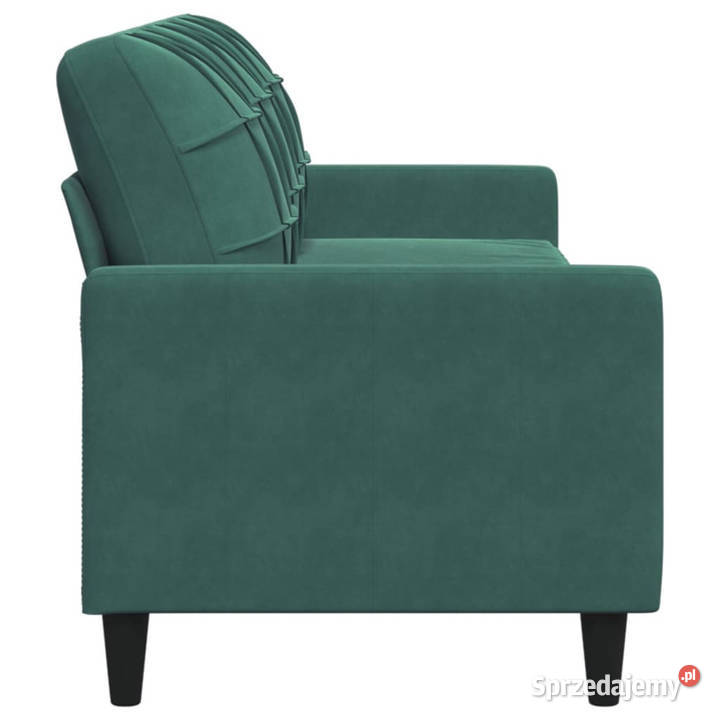 Sofa 3osobowa ciemnozielony 210 obita aksamitem Warszawa