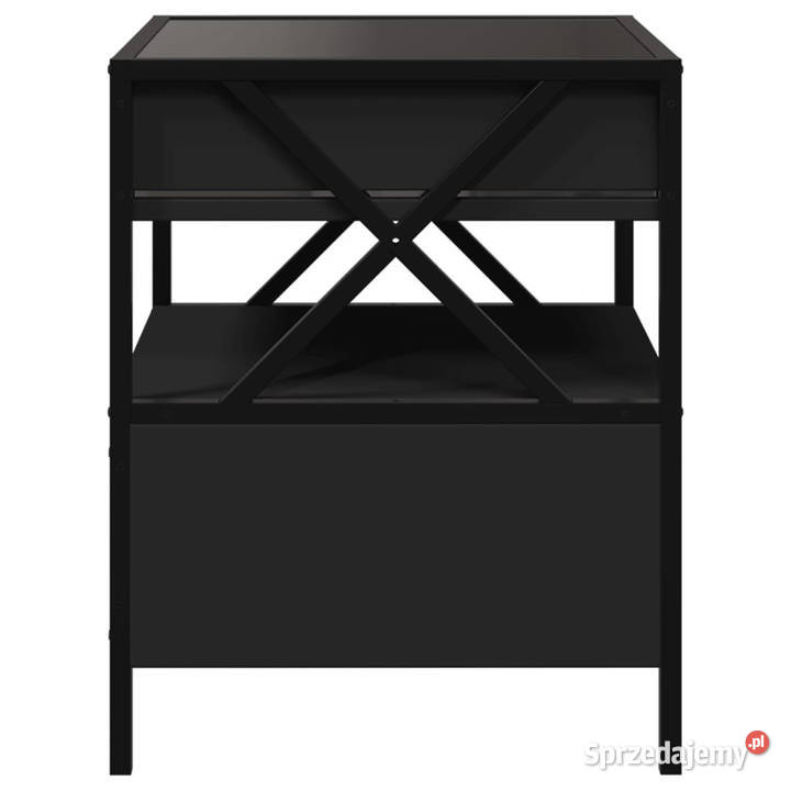 Stolik nocny z LED Infinity czarny 40x40x51 Warszawa sprzedam