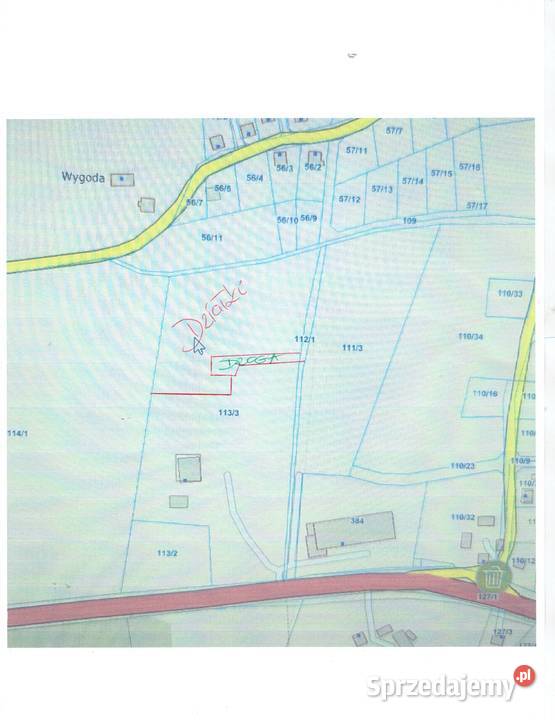 Działka budowlana 7 sztuk 1100 m2 Mojusz gmina 97zł/m2