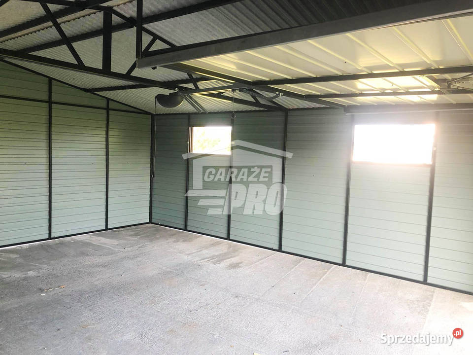 Garaz blaszany 6x6 Brama drzwi 2x okno GP119 samodzielny Kraków sprzedam
