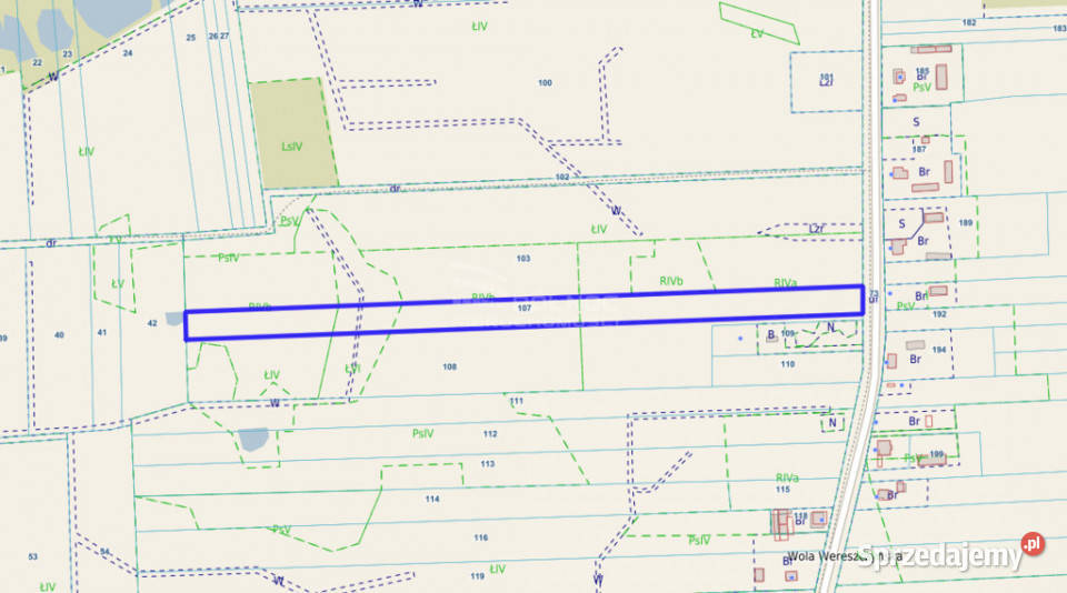 Działki rolne Wola Wereszczyńska gmina Urszulin 16m