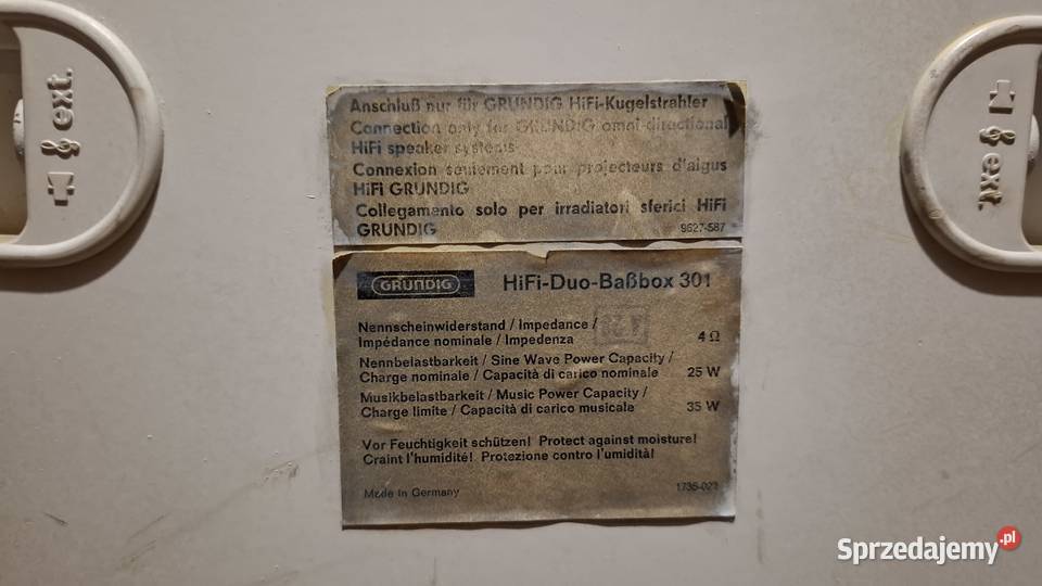Grundig HIFI Duo Bassbox 301 Sława