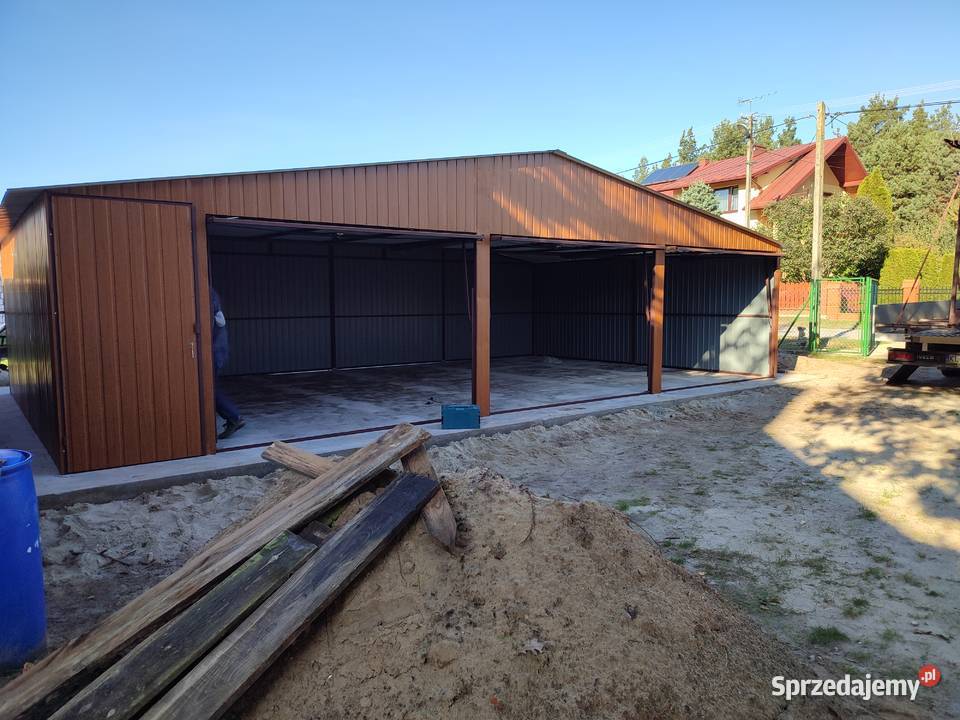 Duży Garaż Blaszany Złoty Dąb Garaże Blaszane 45m2 Tarnów