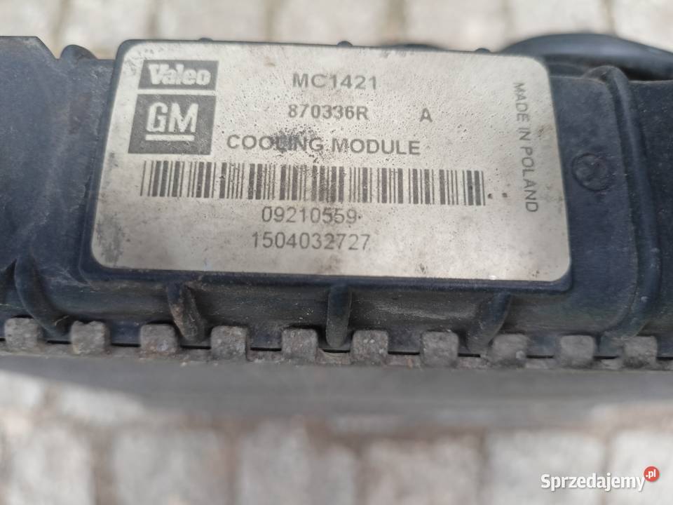 870336R OPEL AGILA 12 16V CHŁODNICA VALEO 2003 dolnośląskie Mietków