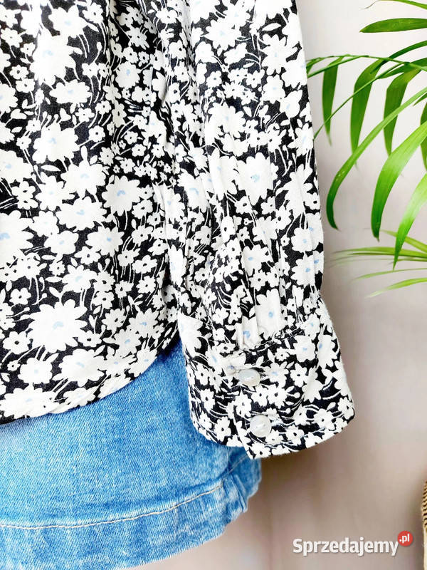 Bluzka damska koszulowa w kwiaty długi rękaw Złoczew sprzedam