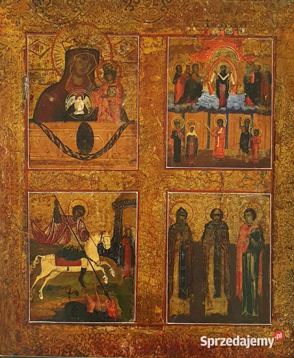 Ikona czteropolowa 0255 Malarstwo mazowieckie