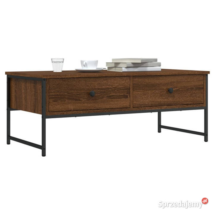 Stolik kawowy brązowy dąb 101x49x395 WM837741 Warszawa
