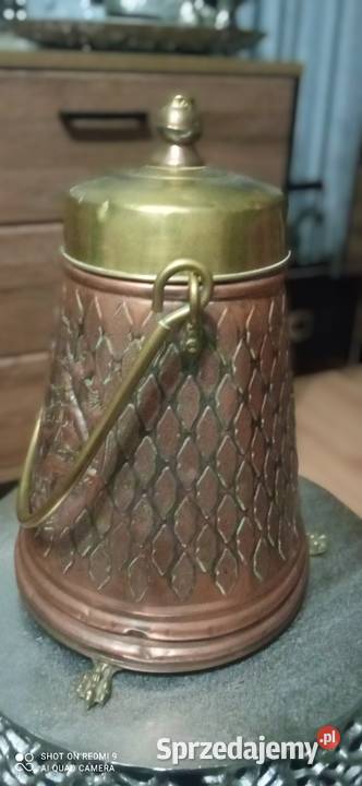 Kanka pojemnik parasolnik węglarka miedziana z sprzedam