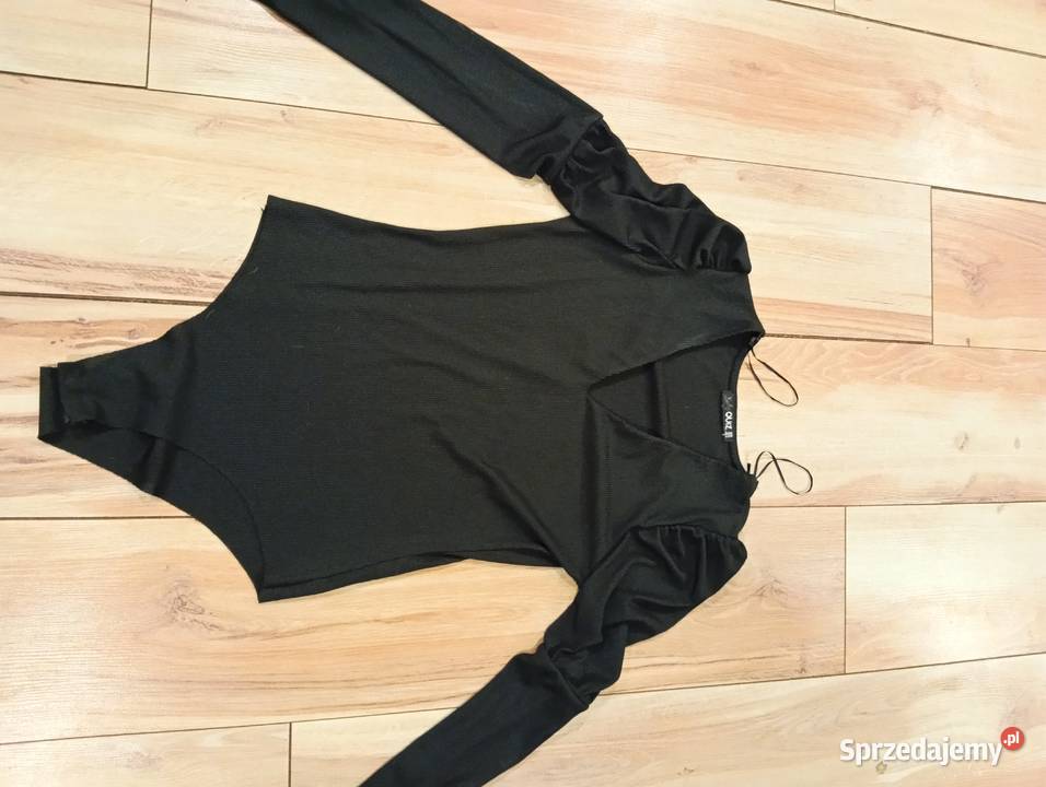 Śliczne czarne body długi Bluzki i koszule śląskie Katowice