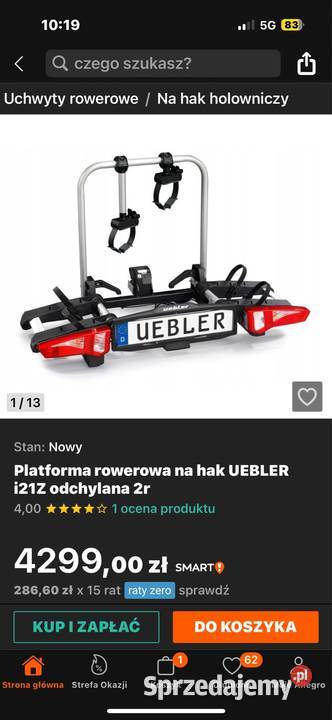 Bagażnik rowerowy na hak UEBLER i21Z odchylana