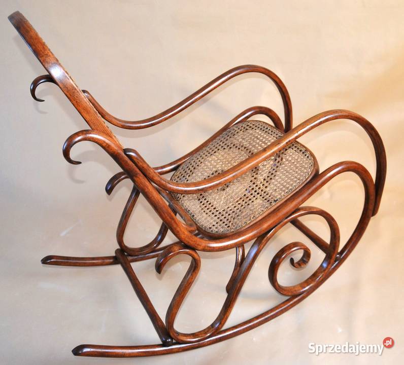 Fotel gięty bujak Thonet początek XX w unikat Antyki, Sztuka, Kolekcje Warszawa