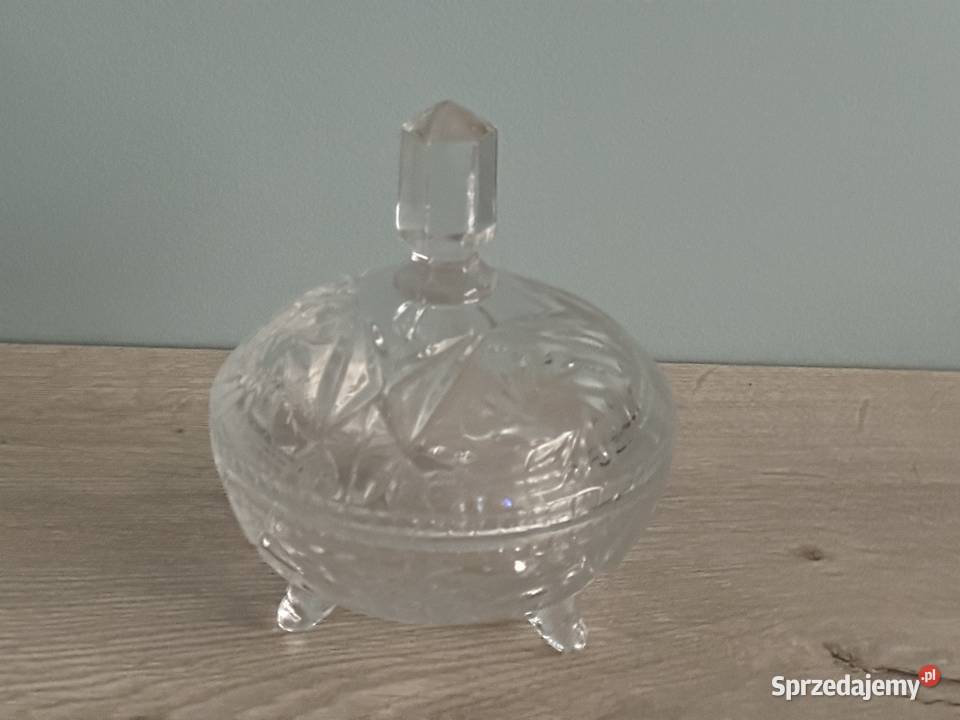 Bombonierka mała kryształ z lat 50tych łódzkie Łódź
