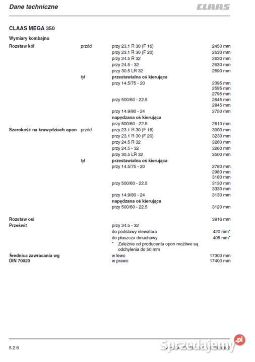 Instrukcja obsługi CLAAS DOMINATOR MEGA 350 360 Rok wydania 2006 Gdańsk