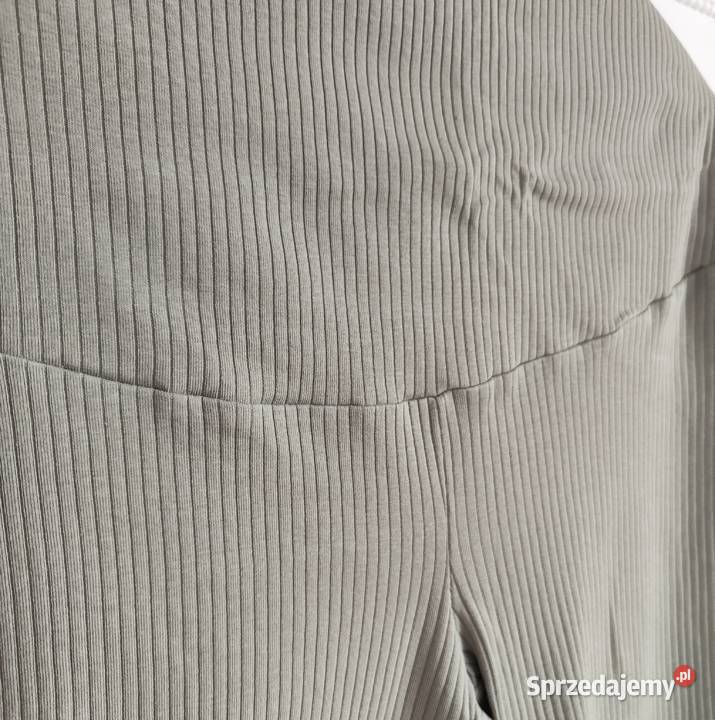 Prążkowane kolarki ciążowe Kappahl khaki2XL Plus