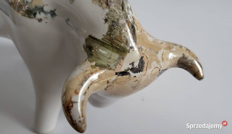 BYK Znak zodiaku Figurka Byczek ceramiczny Rękodzieło Sierakowice