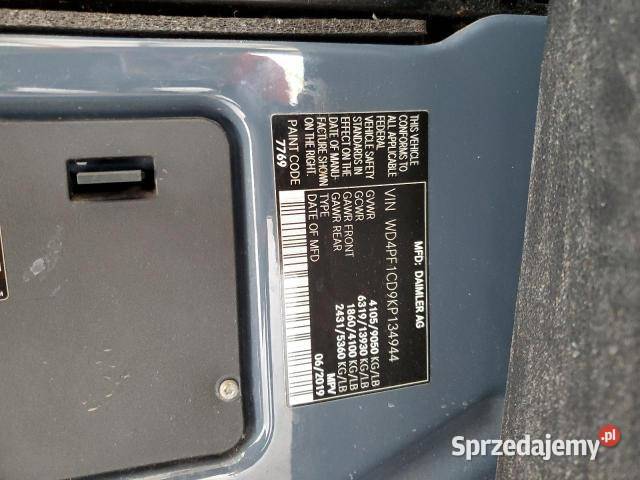 2019 Mercedes Sprinter 2500 32000 mil auto w Poznań