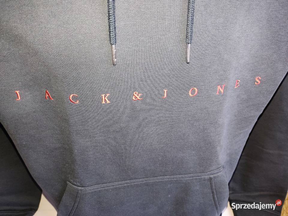 Bluza z kapturem Jack Jones czarna Odzież i bielizna męska Głuchołazy