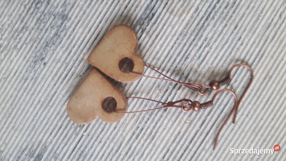 Kolczyki ceramiczne ręcznie wykonane z gliny mazowieckie Otwock