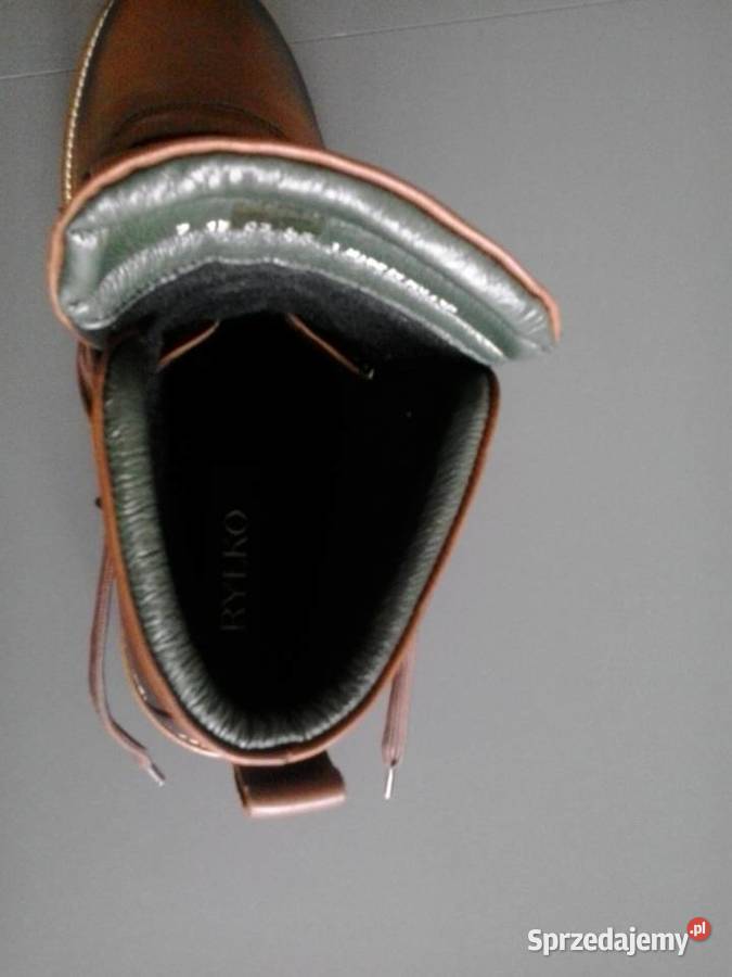 Buty męskie przejściowe zimowe skórzane Ryłko