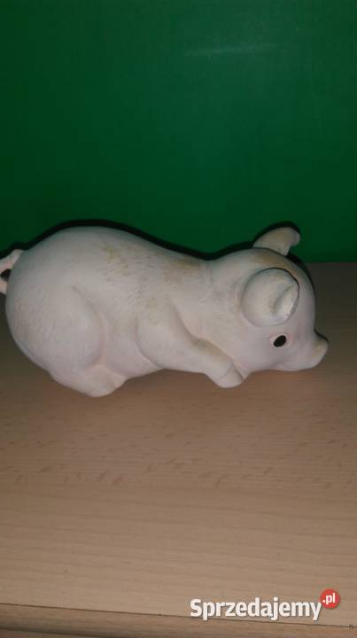 Figurka prosiaczek Porcelana i szkło