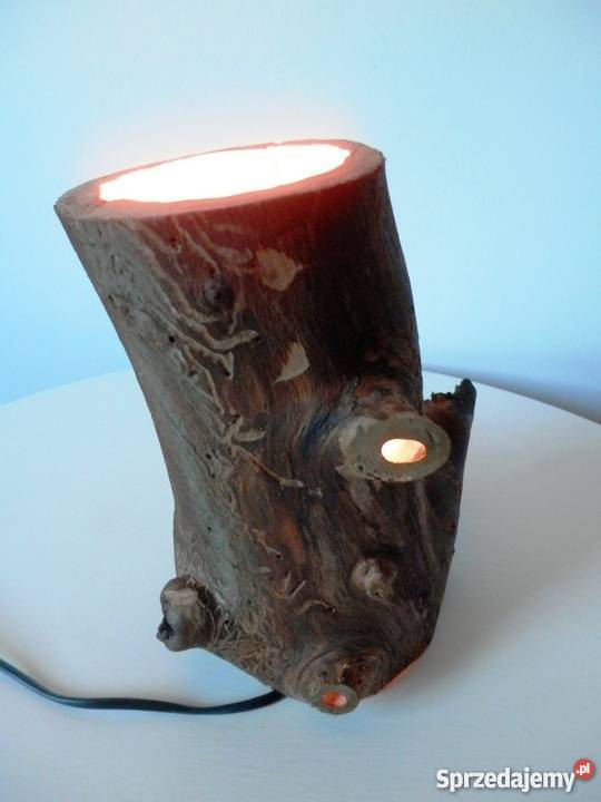 Lampa drewniana ręcznie wykonana6 pkt świetlnych Szczecinek